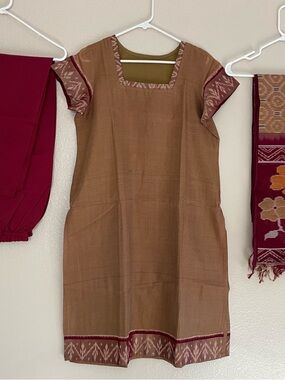 Silk salwar khameez Patola style